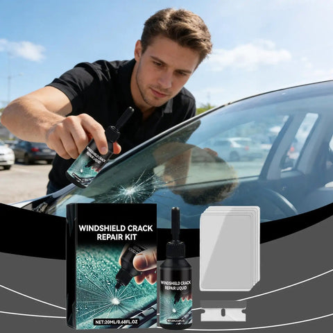 Windshield Crack Repair Kit Do It Yourself Glass Repair Solution Quick Fix For Home Roadside And Auto Shop Use Three Step Process To Restore Chips And Cracks With Invisible Finish And Durable Seal