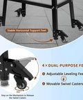 No Sweat Heavy Duty Drill Press Stand With Smooth Rolling Casters And Quick Adjust Platform 700 Lb Capacity rugged steel cart dual-purpose swivel caster feet