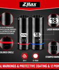 Three Eighths Inch Drive 12 Point Impact Socket Set With Deep And Shallow Sockets, CR-V, dual markings, colored rings