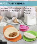 Set Of 3 Dough Press Molds 4 Inch 5 Inch 6 Inch Plastic Pastry Shaper For Dumplings Hand Pies Ravioli Pierogi Turnovers With Crimped Crust Edges Easy To Use Kitchen Gadget For Home Cooks