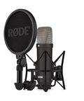 Signature Series Large Diaphragm Condenser Mic With Shock Mount, Pop Filter, And XLR Cable For Music Production, Vocal Recording