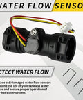 Water Flow Sensor Replacement For Gas Tankless Water Heaters And RV Water Heaters No Brainer Install Reliable Performance High Quality Materials Improves Flow Control And Heater Efficiency. Black plastic sensor with wire connector