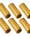 Six brass trailer leaf-spring bushings for double-eye shackles, 9/16 in ID, 11/16 in OD