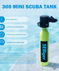 Dope Mini Scuba System With 0.5L Dual Cylinders And DOT Certified Pony Bottle For Underwater Work And Recreation by SEBiger