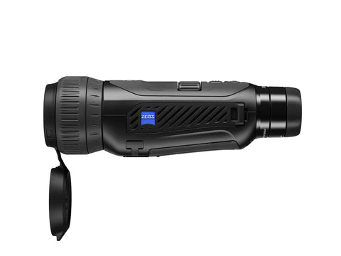 DTI 6/20 Thermal Imaging Camera With AMOLED Display And Night Ops Ready, side view showing lens cover and ZEISS logo