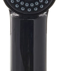 Close-up of spray head from Dual Spray Pull Out Kitchen Faucet With Starlight Finish In Black Durable Metal Construction Concealed Mounting