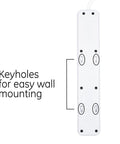 Back view of 7 Outlet Surge Protector Power Strip With 25 Ft Extension Cord, 1080 Joules, showing wall mount keyholes.
