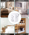 6 In 1 Wall Outlet Expander With USB C And USB A 3 AC Outlets Space Saving Power Outlet Box Splitter for diverse room types