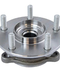 Two Piece Front Wheel Bearing And Hub Assembly Kit For Mazda 3 2014 To 2018 Japan Built And 2014 To 2018 Mexico Built With 2016 To 2021 CX 3 Front Driver And Passenger Sides, showing a close-up of the hub assembly with visible studs.
