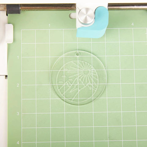 Pro Grade Premium Carbide Engraving Tool and Tip for Cricut Joy and Joy Xtra engraving design on acrylic disc
