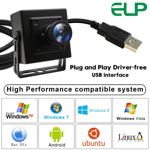 16MP USB Webcam With 4K Resolution For Desktop And Laptop, Ultra Wide 118 Degree Field Of View, IMX298 Sensor, Plug And Play Camera