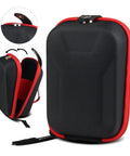 Universal Golf Rangefinder Case With Magnetic Buckle Design Semi Hard EVA Protective Bag For Laser Distance Meters That Fits Most Models Red And Black Durable Travel Friendly, black and red
