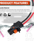 Alternator Pigtail Harness With Terminals 2 Pin Plug OEM 25877026 in water, nylon shell, copper wires visible