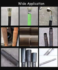 IntsuPimai 4Kw Electric Hydraulic Hose Crimper With 14 Dies For 0 2 To 4 Inch Tube Swaging showcasing various hose types and fittings.