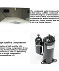 Built Tough Industrial Evaporative Air Conditioner With Extendable Cooling Ducts 220 Volt 910 Cubic Meters Per Hour Airflow showing water connection and rotary compressor.
