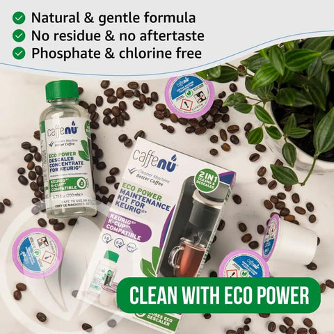 Compatible Descaling Solution And Cleaner Pods For Keurig Machines, Removes Limescale, Cleans Pod Area, Delivers Better Tasting, Hotter Coffee, Includes Four Uses Of Descaler And Cleaner