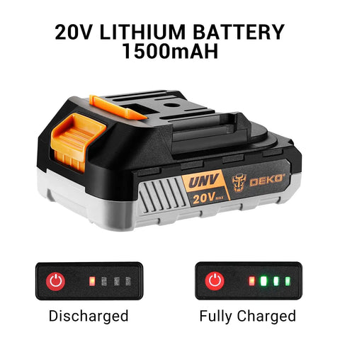 20V lithium battery 1500mAh for Go To Cordless Power Drill Kit for DIY Projects 20V with Battery and Charger Dual Speed