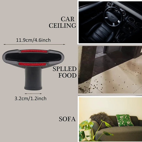 Universal Vacuum Attachments Set 1.25 Inch, upholstery tool for car ceiling, spilled food, and sofa cleaning. 9 Pack.
