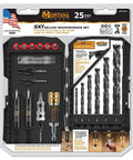 Absolute Game Changer 25 Pc Woodworker Drill Bit Set Featuring Self Centering Plug Cutters And Nailed It Precision X29 Brad Points with drill bits and accessories.