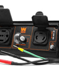 Heavy Duty Parallel Kit For Linking Dual Inverters To Crank Out Serious Wattage handles fifty amps with NEMA plugs and circuit breakers.