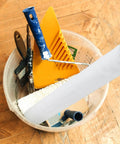 Ultra Smooth Small Paint Roller Cover With Replaceable Sleeve Hella Tough No Drip Design for tools in a container.
