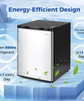 Compact Upright Freezer Featuring Tunable Thermostat And Snap Out Shelves Total Game Changer Pad Saver Cooler For Bedroom Dorm Or Cramped Apartment Silver Exterior showcases energy-efficient design.