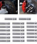 Upgrade Your Ride With Premium Extended Wheel Studs Kit Fit For Aftermarket Installations Featuring High Strength Steel And M12x1.5 Thread Pitch Plus 50mm Length Silver Finishing To Keep Wheels Secure installed on brake hub, 20-piece set