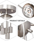 Product details of Mid Century 8 Light Sputnik Chandelier Nickel Ceiling Light Fixture Semi Flush Mount Pre Wired Easy Install