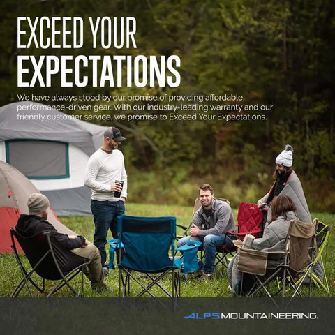 Group camping with King Kong Camping Chair For Adults With Mesh Cup Holders And Extra Pockets in outdoor setting