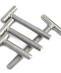 Hardcore 304 Stainless Steel T Slotted Screws And Weld On Studs M6 X 60MM Cylindrical Threaded Fasteners in a pack of 4.
