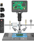 HDMI Soldering Digital Microscope 7 Inch With 3 Lens System, 2000x Magnification, electronics repair station setup