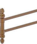 Prestige Skyline Collection 2 Swing Arm Towel Rail in Brushed Bronze Solid Brass Bathroom Hardware with Concealed Mounting