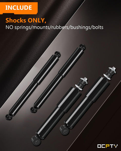 Nissan Frontier And Xterra Front And Rear Shock Absorbers And Struts Set 2000 2001 2002 2003 2004 2WD 4WD Fits All Models Replacement OCPTY