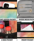 Dope Gradient Color Insulated Picnic Backpack pockets with zipper, mesh, and side compartments, ideal for picnics and travel