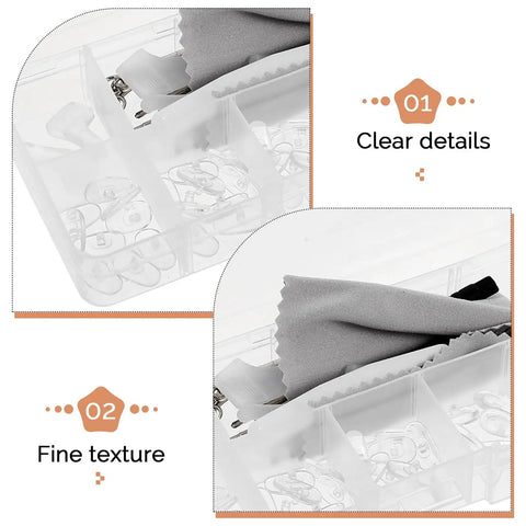 Close-up view of All In One Eyeglass Repair Kit With 99 Piece Screw Set Nose Pads And Precision Screwdrivers Portable case interior.