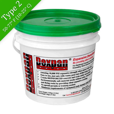 Bucket of Expansive Demolition Grout for Rock Breaking and Concrete Cutting, 18,000 PSI Beast Strength, Silent No-Vibration Performance