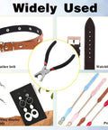 2.0mm Shoe Strap Hole Puncher for watch bands, leather belts, fabric, jewelry tags, earring cards, and purses with one-hand operation.
