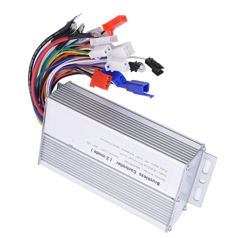 Premium Brushless Motor Controller For Electric Scooters 48V 60V 64V 1000W To 1500W Dual Mode with multi-colored wires.