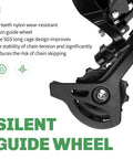 9 Speed Rear Derailleur Direct Mount For Mountain And Road Bikes With Mega 9 Drive Train, Smooth Shifting, close-up view of pulley system