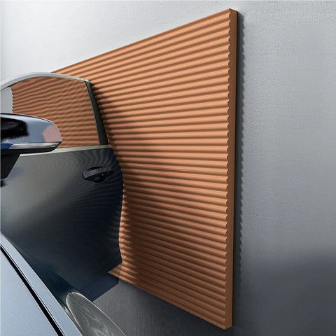 Premium Nbr Foam Garage Wall Protectors Crash Proof Car Door Bumper Saver Strips against a car door in a garage setting.