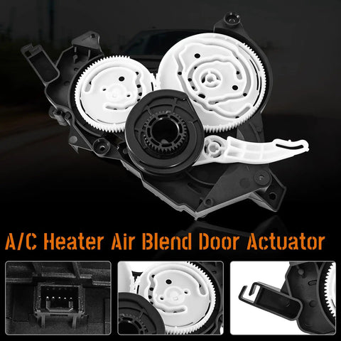 Straight Shot Swap Hvac Air Blend Door Actuator For Toyota Tundra 2007 To 2021 And Sequoia 2007 To 2022 close-up view of gears