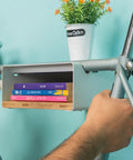 Wall Mounted Bike Rack With Bamboo Shelf For Indoor Storage And Decor, book on bamboo shelf with bike frame and planter