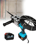 The Automatic Cordless Wire Puller and Threader Is A Total Game Changer For Electricians And Pros, featuring a motorized design and black cable.