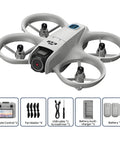 Dope 1080P HD FPV Drone With Built In 4.3 Inch Screen Remote For Adults And Beginners equipped with accessories and parts