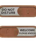 Do Not Disturb Welcome Slider Door Sign For Home Office No Drama Privacy Sign With Easy Install Premium MDF In Warm Brown 7.5 By 2.2 Inches