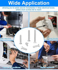 Wide application of White Wall Plate Screws Kit 150 Pcs With 6 Sizes 6 32 Thread Long Outlet Screws in various repairs