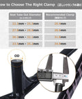 How to measure seat tube diameter for Lightweight Aluminum Quick Release Seat Post Clamp Fits 28.6mm 31.8mm And 34.9mm Seat Tubes