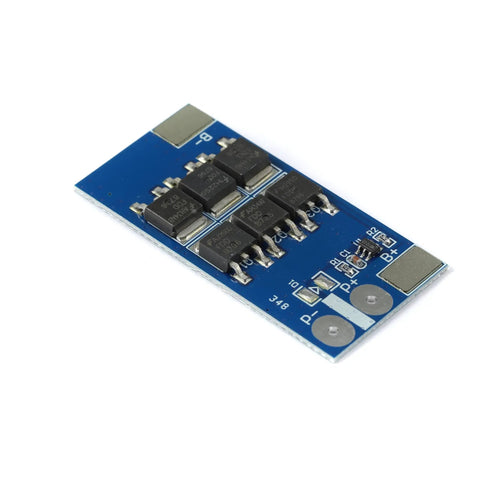 Close-up view of Five Piece Pro Kit 1S 25Amp 3.2V LiFePO4 Battery Protection PCB with components for battery builds.
