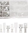 Car Audio Quick Splice Wire Spade Connectors Kit 2.8mm 4.8mm 6.3mm Male And Female Crimp Terminals With Insulating Sleeves 380 Pieces