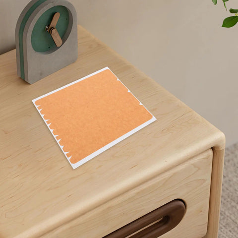 Writable Surface Craft Paper Tape For Packaging And Moving Boxes High Adhesion Kraft Tape With Tear Strip on wooden surface